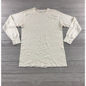 Vintage JE Morgan Performance Wear Thermal Shirt Mens Large Cream Made in USA